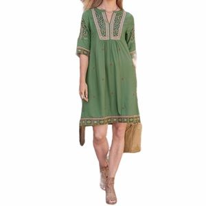 Sundance LUCIENNE DRESS Embroidered Floral Dress